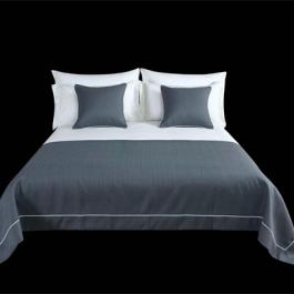 Grey color luxury hotel bed spreads