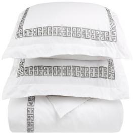 400tc embroidery satin hotel duvet covers and bed sheet 